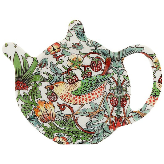 William Morris White Strawberry Thief Tea Bag Tidy