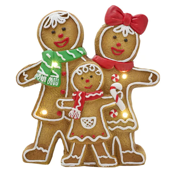 LED Gingerbread Family 34.5cm